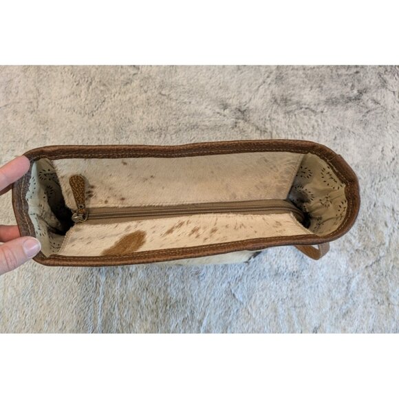 Myra Shoulder Bag Multi Hides Leather Adjustable Detachable Strap Boho Western - Picture 3 of 14